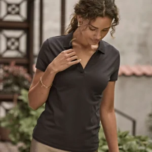 Women's Luxury Stretch V-Neck Polo