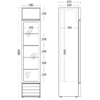 Scandomestic Displaykyl SC 217 BE -mått