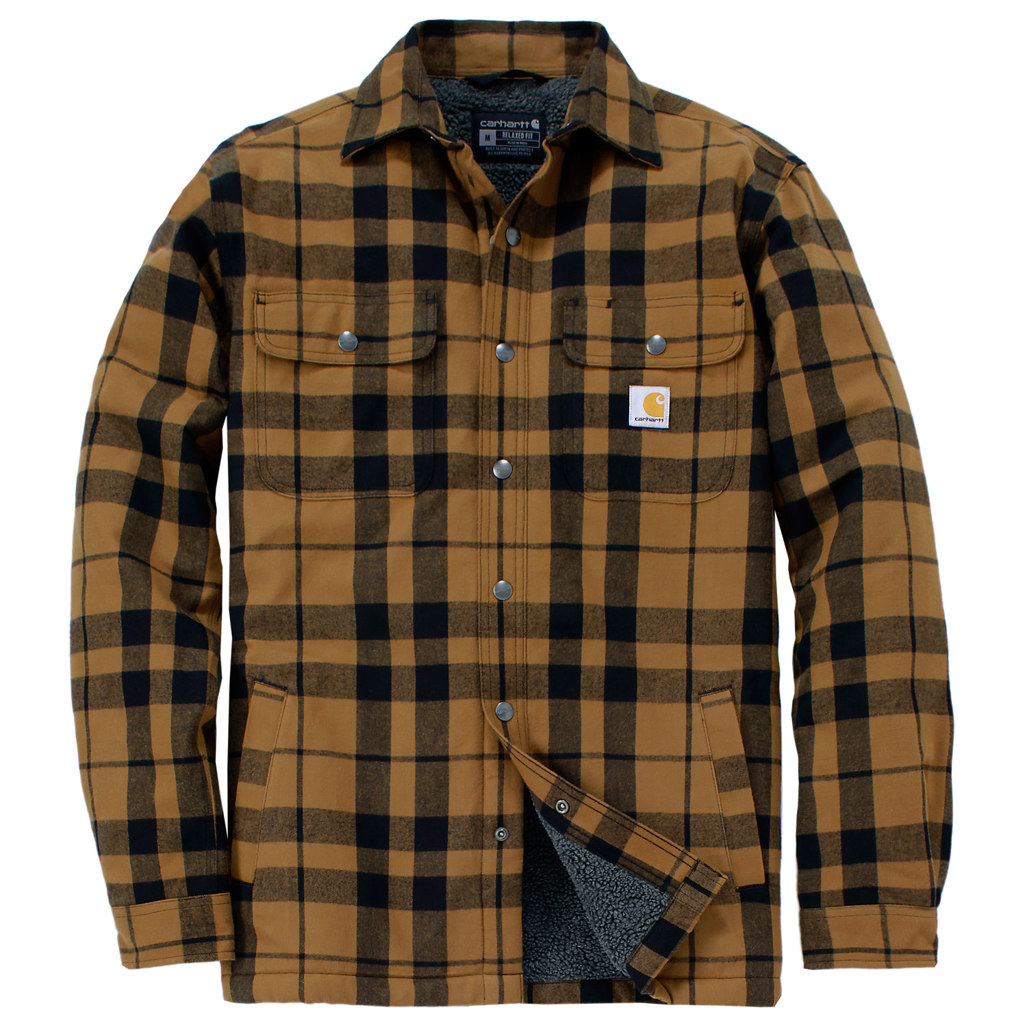 Carhartt Skjortjacka med Sherpa-foder brown