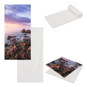 Sublimerad handduk med dubbelsidig yta 100 x 180 cm 400 g/m²