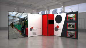 stick ut på företagsmässan